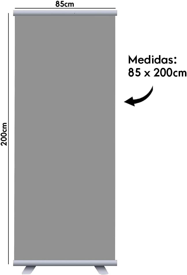 Banner Publicitario Tipo Roll Up de Aluminio 85x200 Reforzado, Practico, Ligero y Fácil de transportar, excelente para exposiciones