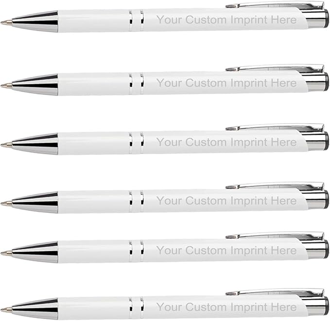 Boligrafo personalizado con nombre,Plumas personalizadas de tinta negra, grabado láser, regalos promocionales 10 pcs