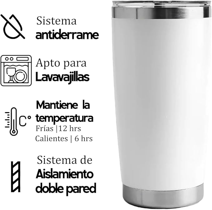 Termo Personalizado Nombre 20oz Acero inoxidable Grabado laser Para Cafe Agua