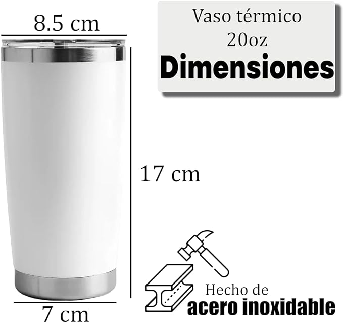 Termo Personalizado Nombre 20oz Acero inoxidable Grabado laser Para Cafe Agua